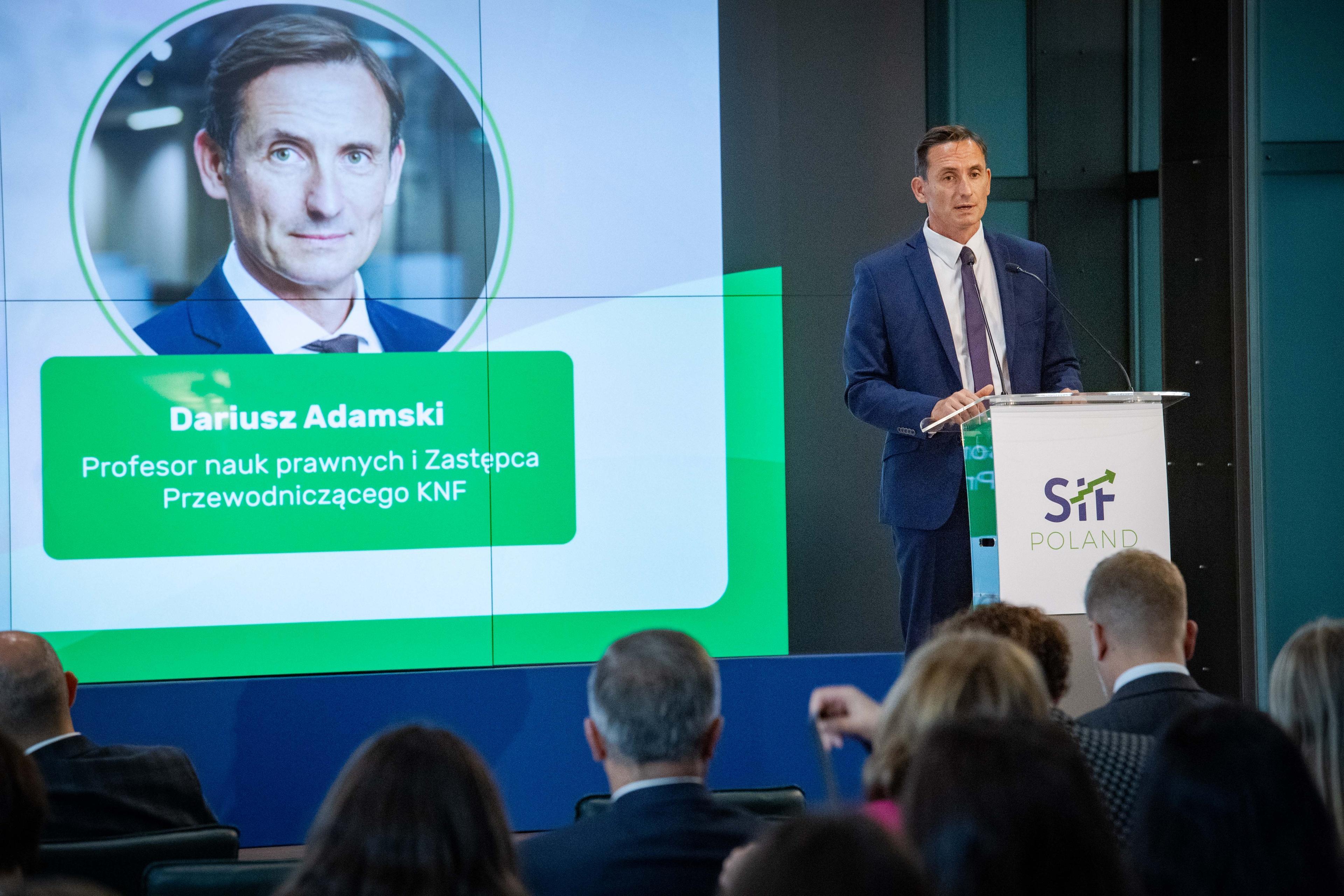 Dariusz Adamski during his speech